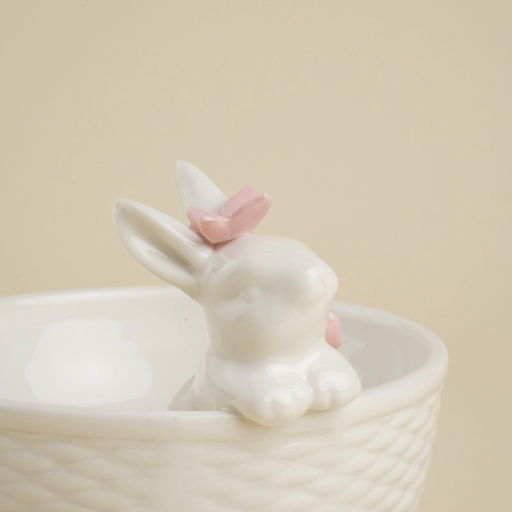 Конфетница SL Home «Лесные кролики», 13×10.3 см, фарфор, белая