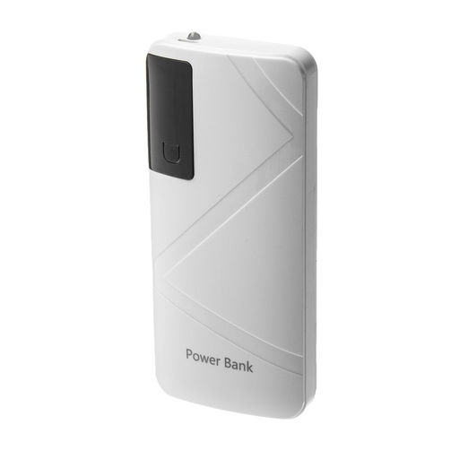 Внешний аккумулятор Luazon PB-05, 6000 мАч, 3хUSB, 2 А, дисплей, фонарик, белый - Luazon home фото 3