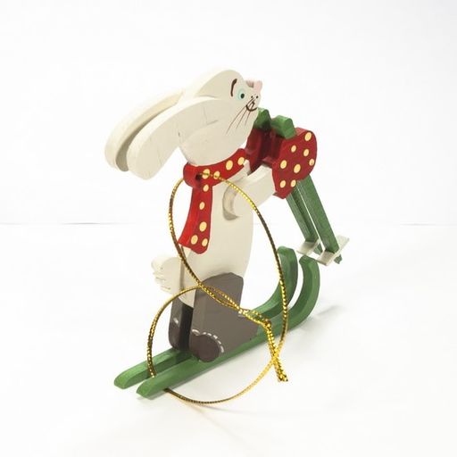 Елочные игрушки - Зайчик на лыжах 3020 - Idh фото 3