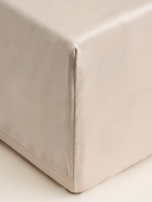 Простыня на резинке 1.5-спальная SL Home Tencel, 140×200+30 см, тенсель, бежевая