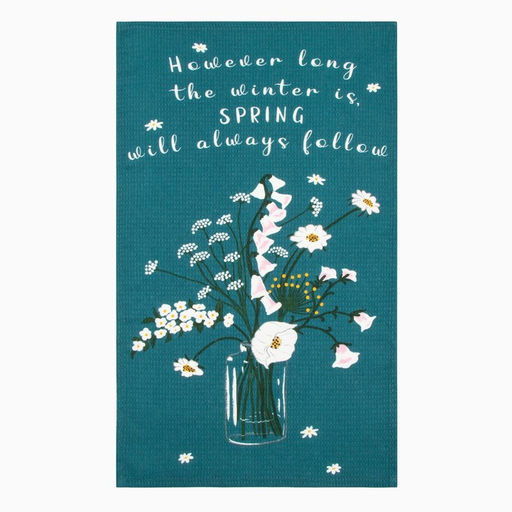 Набор кухонных полотенец Доляна Hello spring 35х60 см -4 шт, 100% хлопок, вафля 160 г/м2  фото 3