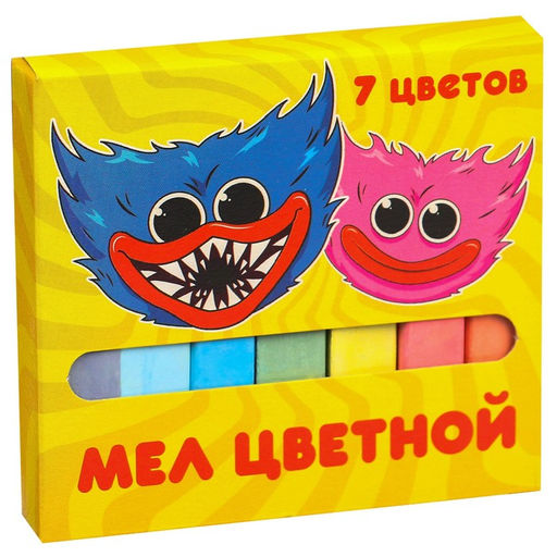 Мелки цветные школьные Монстр, 7 цветов, прямоугольные - Disney фото 3