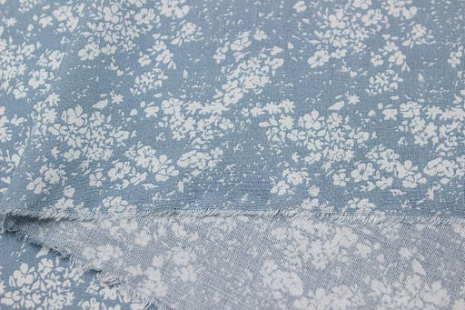 Штапель Хрупкая нежность цв.серо-голубая дымка, ш.1.45м, вискоза-100%, 120гр/м.кв - Купава фото 2