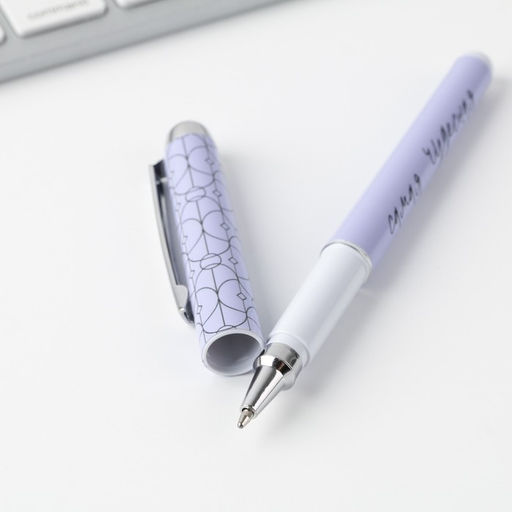 Цена за 2 шт. Ручка шариковая, синяя паста, 1.0 мм, пластиковый корпус в открытке С 8 марта