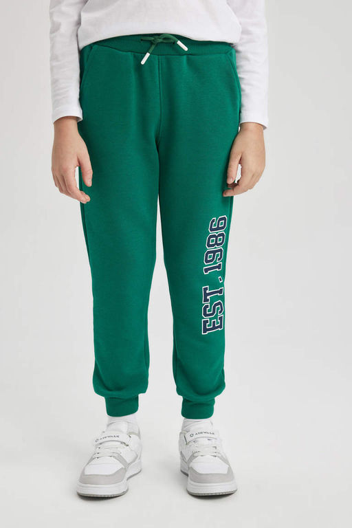 Спортивные брюки-джоггеры с принтом для мальчиков - Defacto фото 4