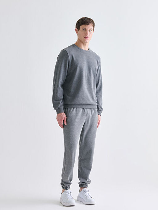 Bisiklet Yaka Erkek Sweatshirt