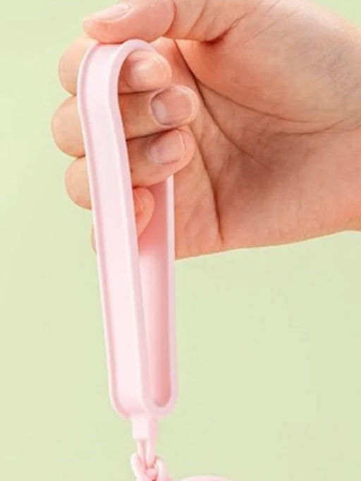 Kristaller Косметичка женская силиконовая, прямоугольная, розовый