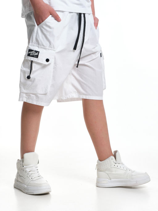 Шорты карго для мальчика 33-91203 белый - Mini maxi фото 7