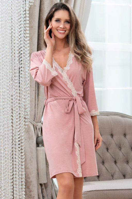 Короткий запашной халат Mia-Amore с рукавами длиной  фото 6