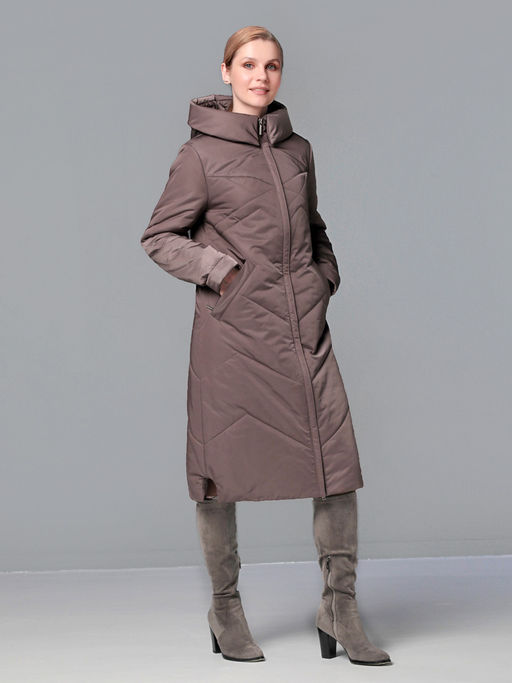 25308 Пальто дем. коричневый - Dizzyway фото 2