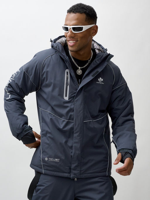 Горнолыжный костюм мужской зимний темно-серого цвета 383TC - Mtforce фото 15