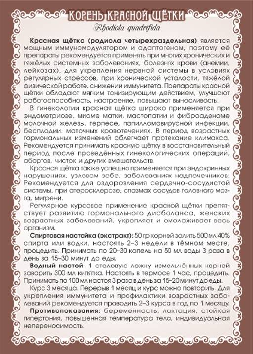 Красная щётка (корень дроблёный)