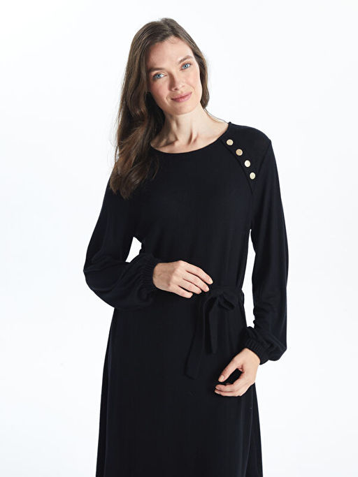 Bisiklet Yaka A Kesim Elbise