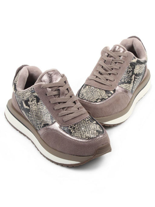 04-PCML20-2 GREY Кроссовки демисезонные женские (натуральная замша, натуральная кожа, текстиль)