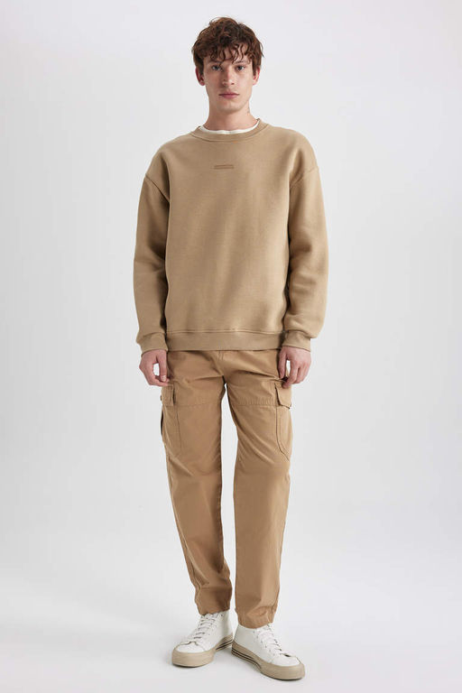 Прямые габардиновые брюки с карманами-карго и карманами Relax Fit - Defacto фото 2