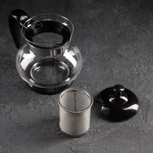 Чайник заварочный «Мелодия», 750 мл, с металлическим ситом, стекло, МИКС