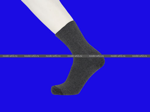 Цена за 10 пар. Пирамида носки мужские М-5 хлопок темно-серые 25  фото 10