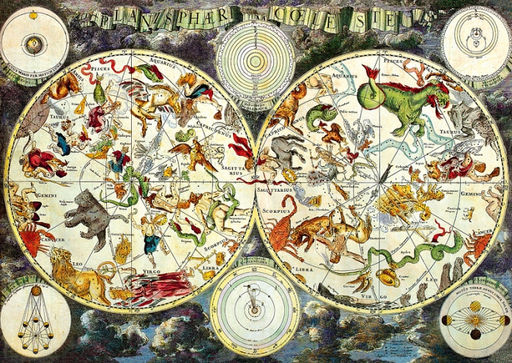 Пазлы 1000 "Небесная планисфера. 1680"