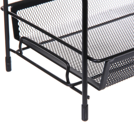 Этажерка настольная хозяйственная универсальная "ФАНАДЕРО", цвет черный, 36*17*33см (лейбл Селфи)