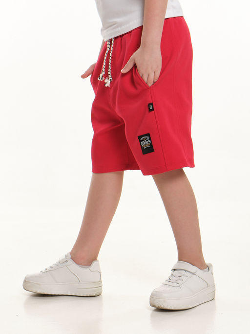 Шорты для мальчика свободного кроя 22-7636 красный - Mini maxi фото 7