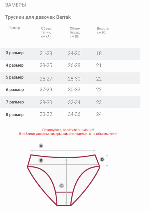 Трусы для девочки Berrak 6887 фото 8