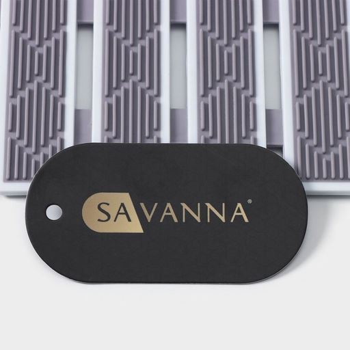 Коврик противоскользящий в ванну на присосках SAVANNA, 40×68 см, серый