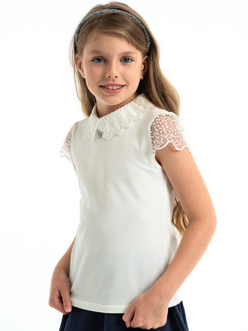 Блузка молочный 192230604б - Nota bene фото 6