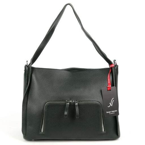 Женская кожаная сумка Sergio Valentini SV-7918 Грин фото 2