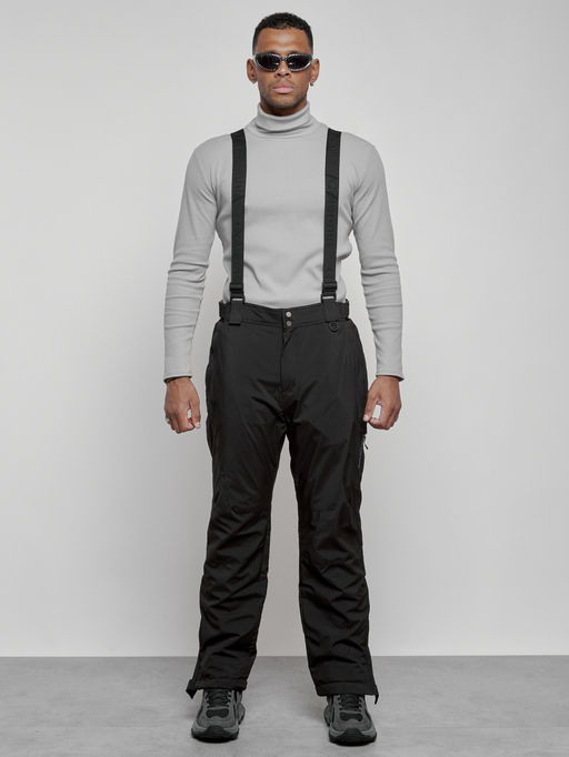 Полукомбинезон утепленный мужской зимний горнолыжный черного цвета 7431Ch - Colannia фото 23