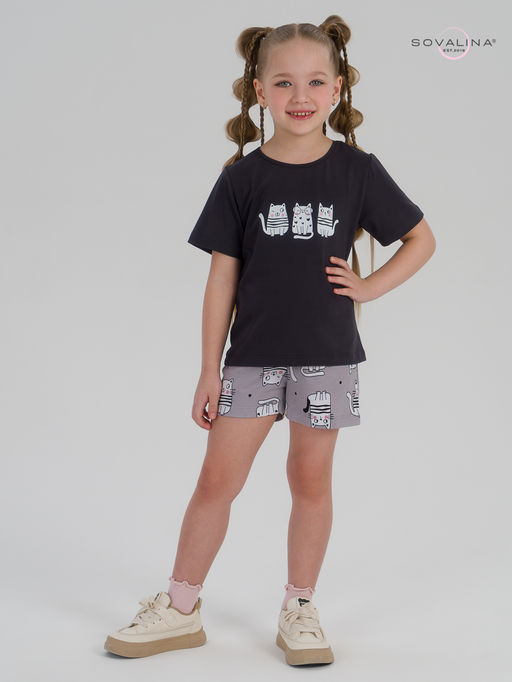 Костюм Лайт фуме-котейки на сером ПК - Sovalina фото 3