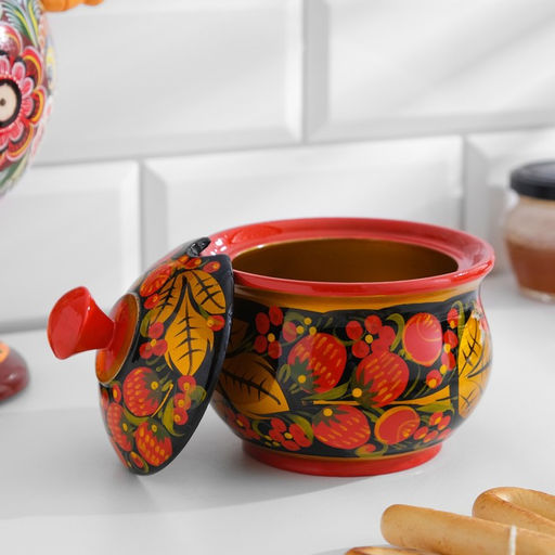 Сахарница дерево хохлома «Малая»