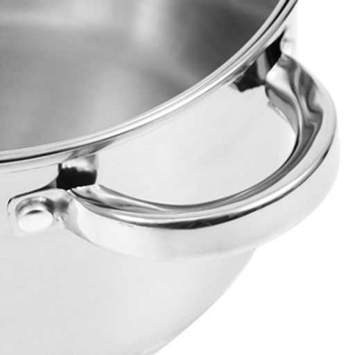 Кастрюля из нержавеющей стали "Rondy" 2,1л, д13см, h11см, s0,5мм, дно s3мм, стеклянная крышка, пятислойное дно, подарочная коробка, "Appetite" (Китай)