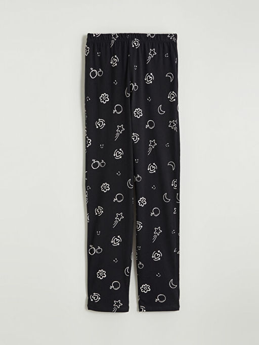 Beli Lastikli Desenli K?z ?ocuk Pijama Alt