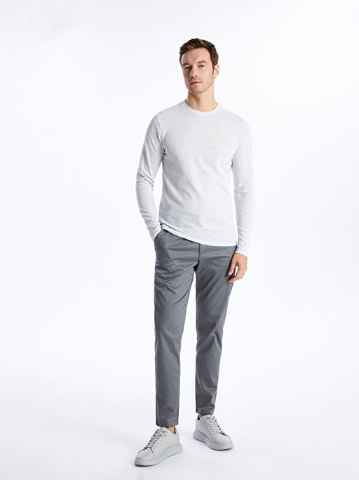 Bisiklet Yaka Uzun Kollu Erkek Ti??rt