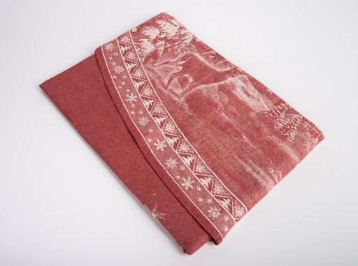 07с24- ЯК Скатерть D-178 "Рождество" цв. красный