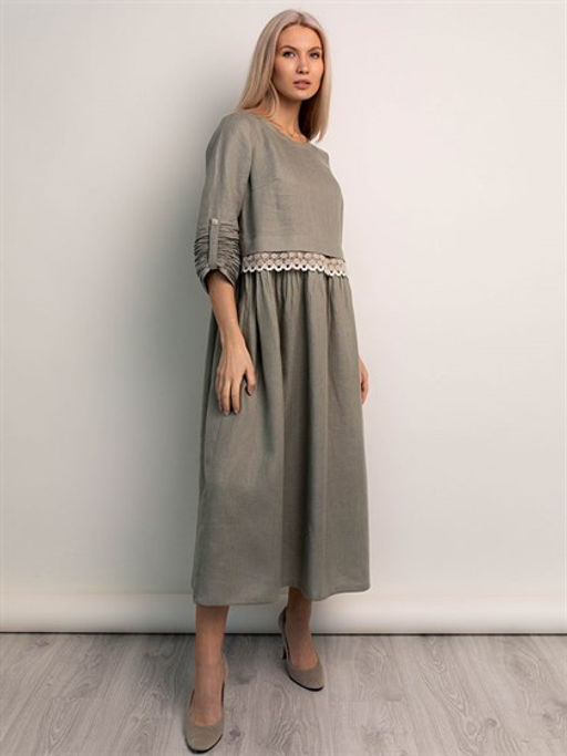 100% лен платье