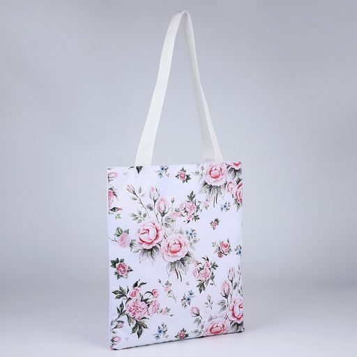 Сумка шопер Розы, 35х0.5х40 см, отд без молнии, без подклада, белая - Nazamok фото 4