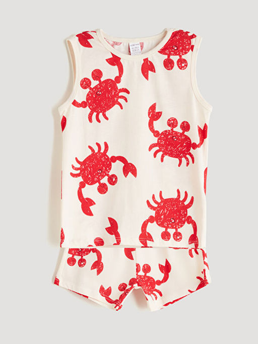 Yenge? Bask?l? Erkek Bebek Ti??rt ve ?ort 2li