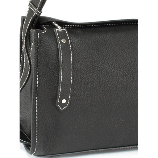 Сумка женская натуральная кожа GU 2066-6611, 1отд+еврокарм, плечевой ремень, черный 259032 - Adelia фото 4