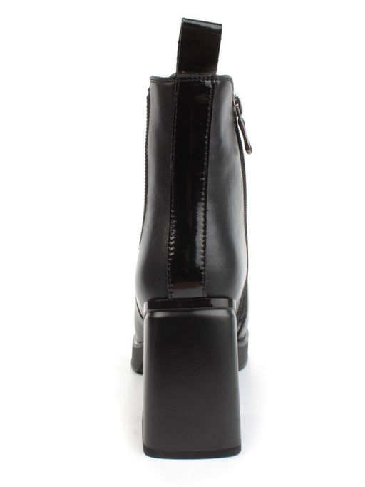 04-M3-836 BLACK Ботильоны зимние женские (натуральная кожа, натуральный мех)