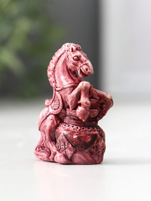 Фигурка Лошадь на дыбах малая, 2?3?4.5 см, винный