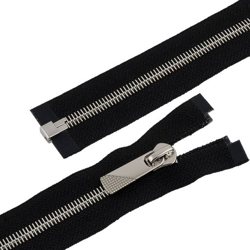 Молния Металл декоративная Gamma KAP-8 80 см серебро однозамковая Тип 8 5 шт разъёмная