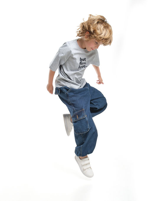 Джинсы карго 33-7655 синий - Mini maxi фото 25