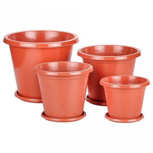 Горшок для цветов пластмассовый Эконом 2л, д17см, h16см (Россия) - Домашняя мода фото 2