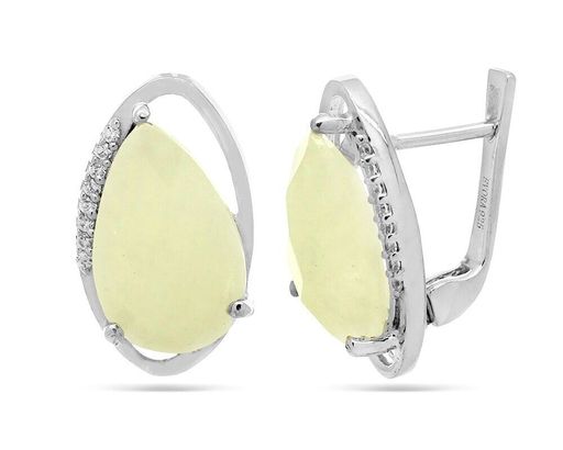 Серьги из серебра лунный камень, Грацио