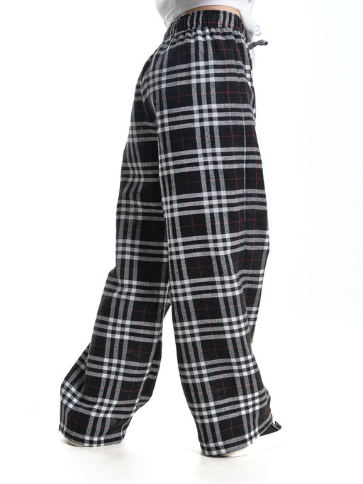 Брюки палаццо спортивные штаны для девочки одежда в клетку UD 7875(5161) кофе/беж клетка - Mini maxi фото 18