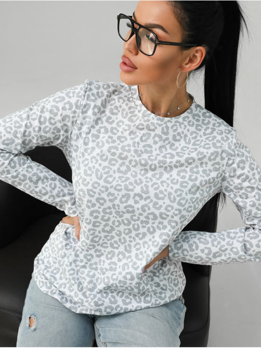 Лонгслив Леопард женский коричневый - София фото 53