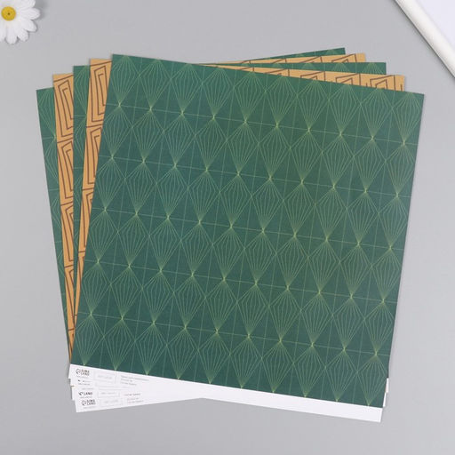 Цена за 5 шт. Бумага для скрапбукинга двусторонняя «Греция», плотность 180 г, 30.5×32 см