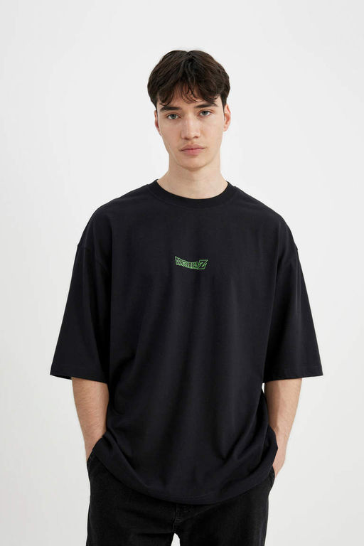 Свободная футболка с круглым вырезом и короткими рукавами Dragon Ball - Defacto фото 3