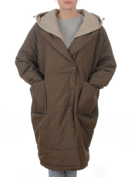 8030 DK. GREEN (KHAKI) Куртка демисезонная женская (100 гр. холлофайбер) - Fashion фото 3